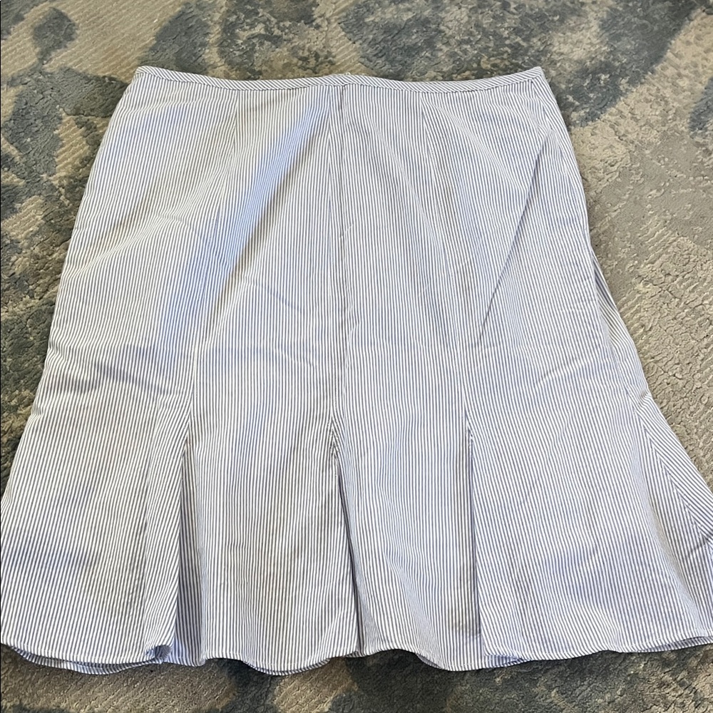 Ralph Lauren Blue and White A-Line Skirt